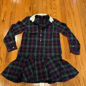 Polo by Ralph Lauren Plaid Kids Dress - Navy, Red, Green